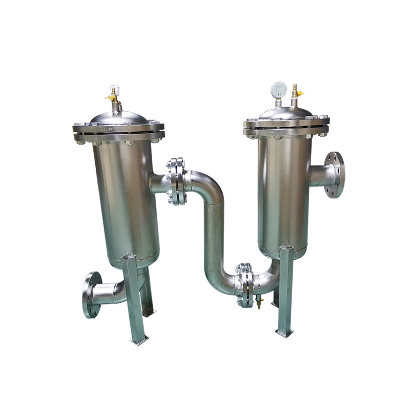 Stainless Steel SS304 SS316L Duplex Bag Filter Housing for Water Juice Milk